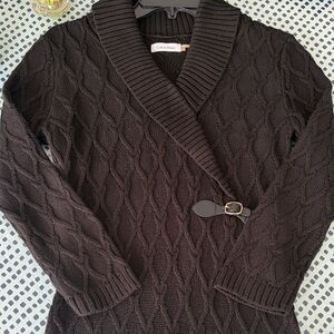 Calvin Klein Women's Black Knit Sweater Dress